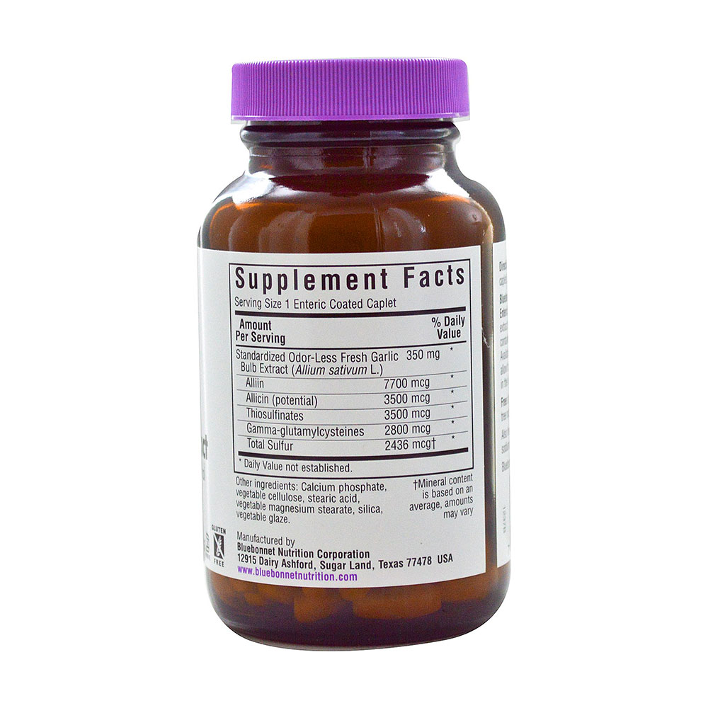 bluebonnet nutrition 新鲜的大蒜提取物肠溶片(180片)