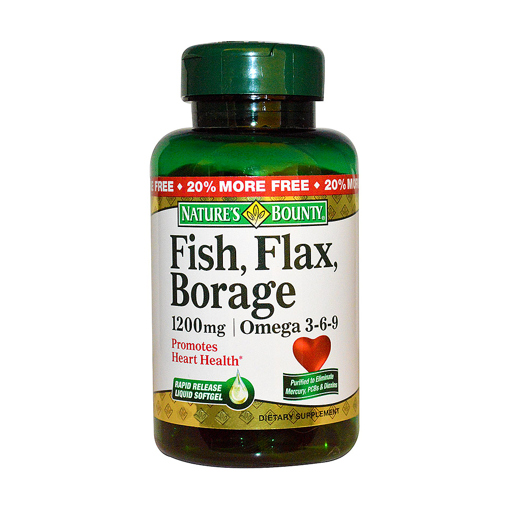 natures bounty fish flax borage(1200毫克 60粒)1/ 1 温馨提示