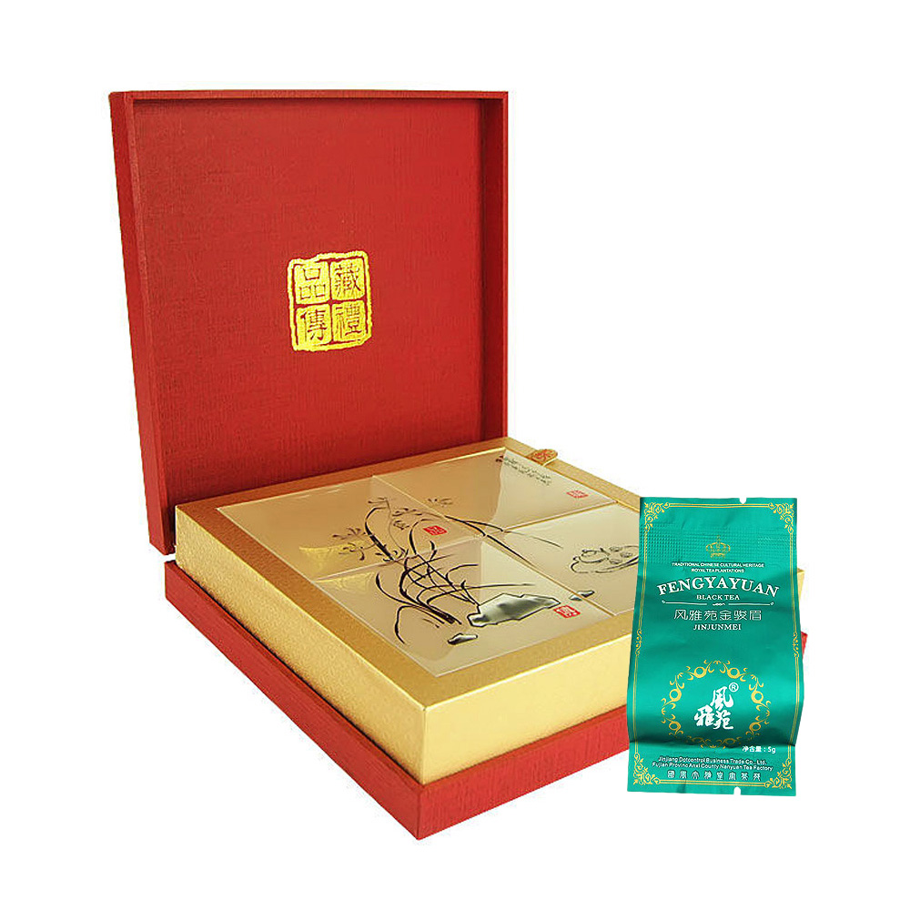 风雅苑 品藏礼盒装金骏眉茶叶(红盒绿袋)图片