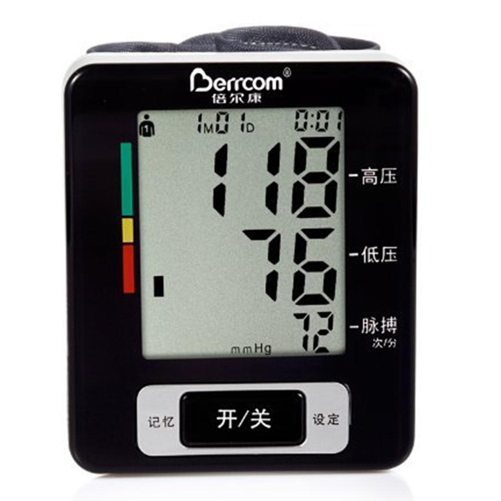 适用于测量人体收缩压、舒张压及脉率。 1