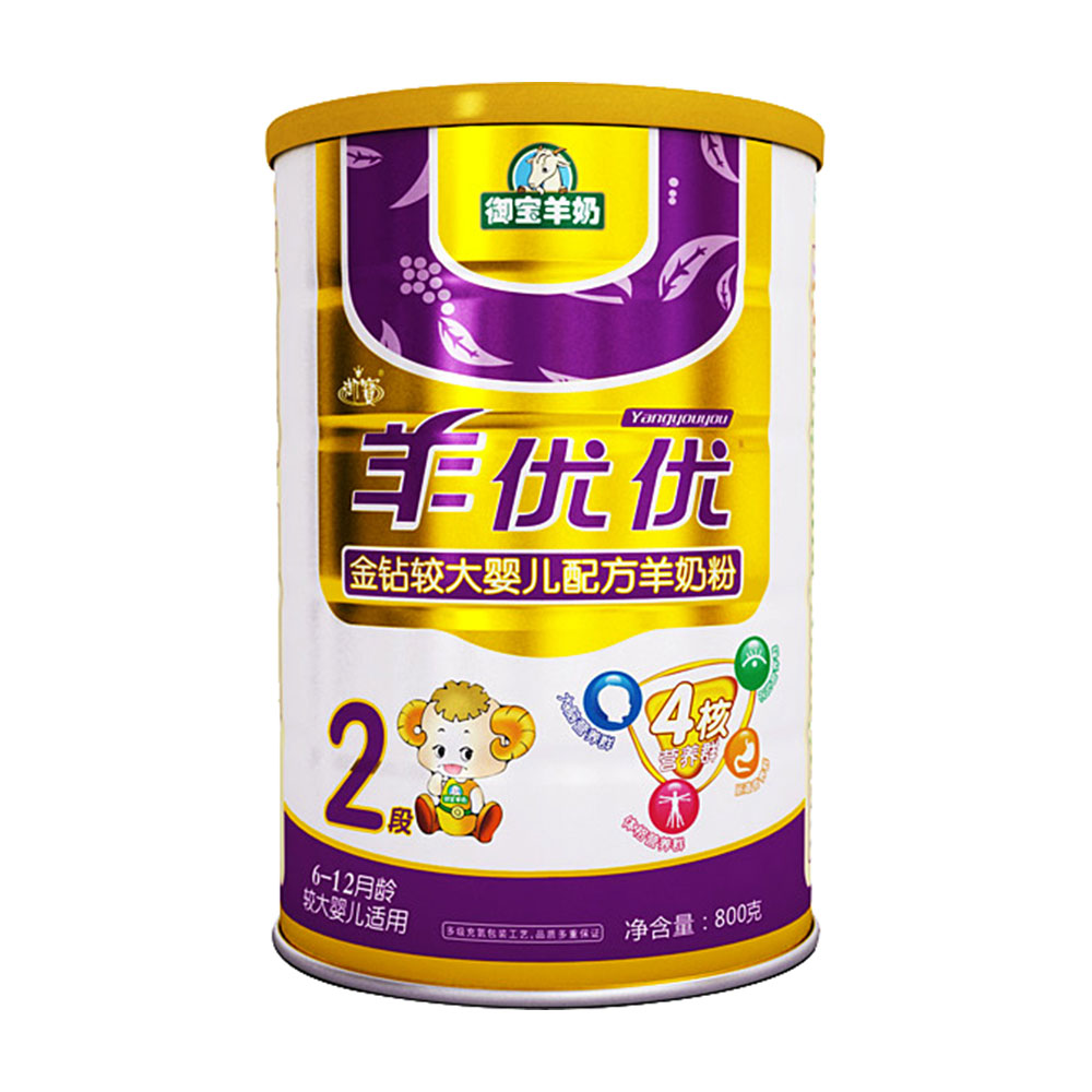 羊优优 金钻较大婴儿配方羊奶粉2段