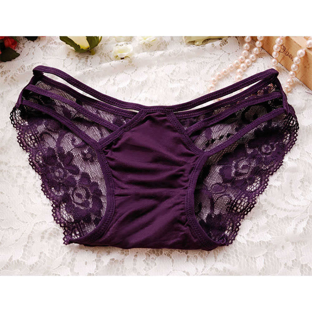 selebritee 性感火辣条纹女士内裤1088(紫色)