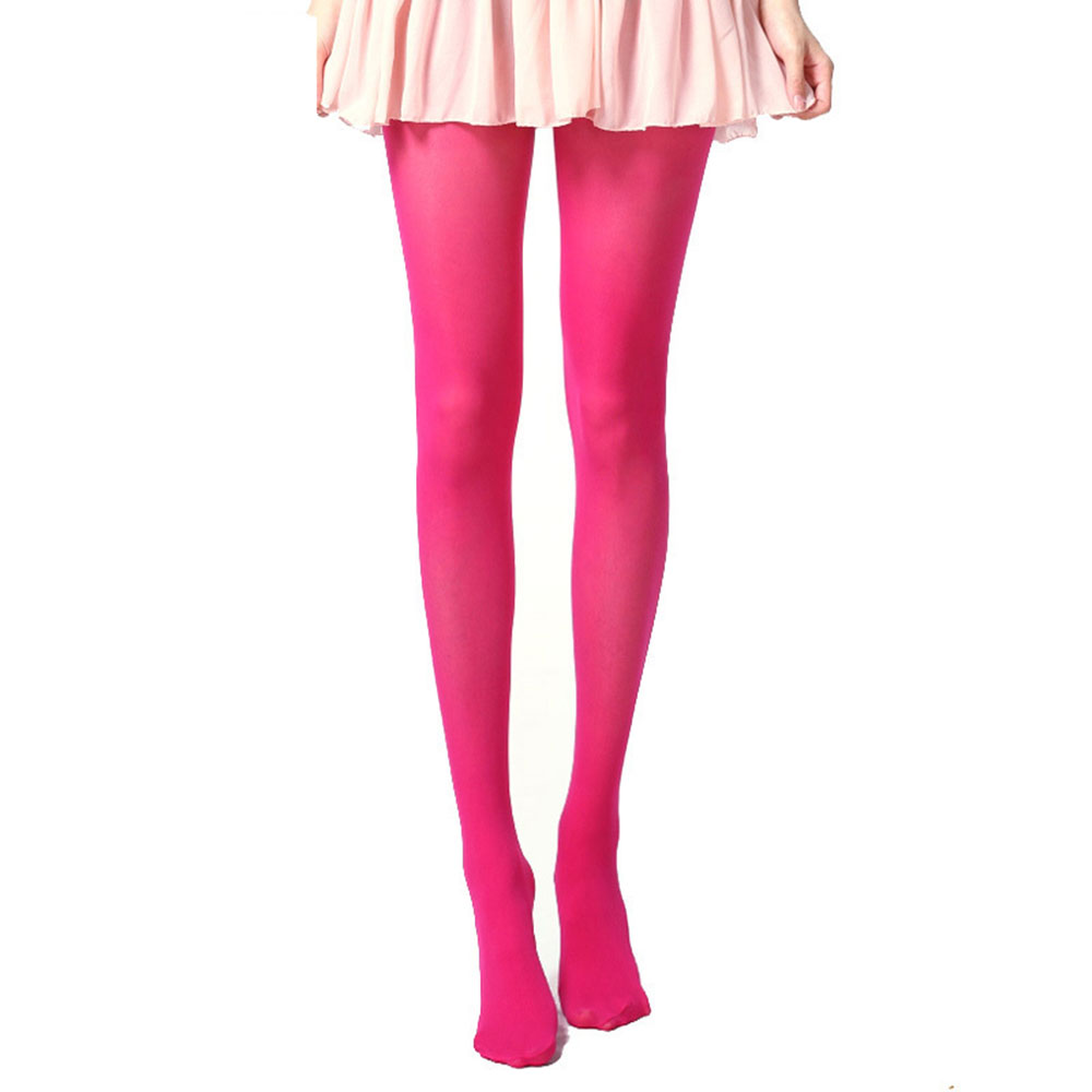 品信 修腿显瘦 蕾丝花边高筒丝袜 百搭网袜(超薄连裤丝袜玫红)