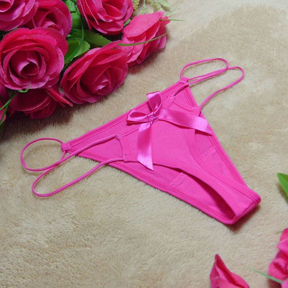 私尚 可放跳蛋小裤 棉质情趣内裤(玫红色)