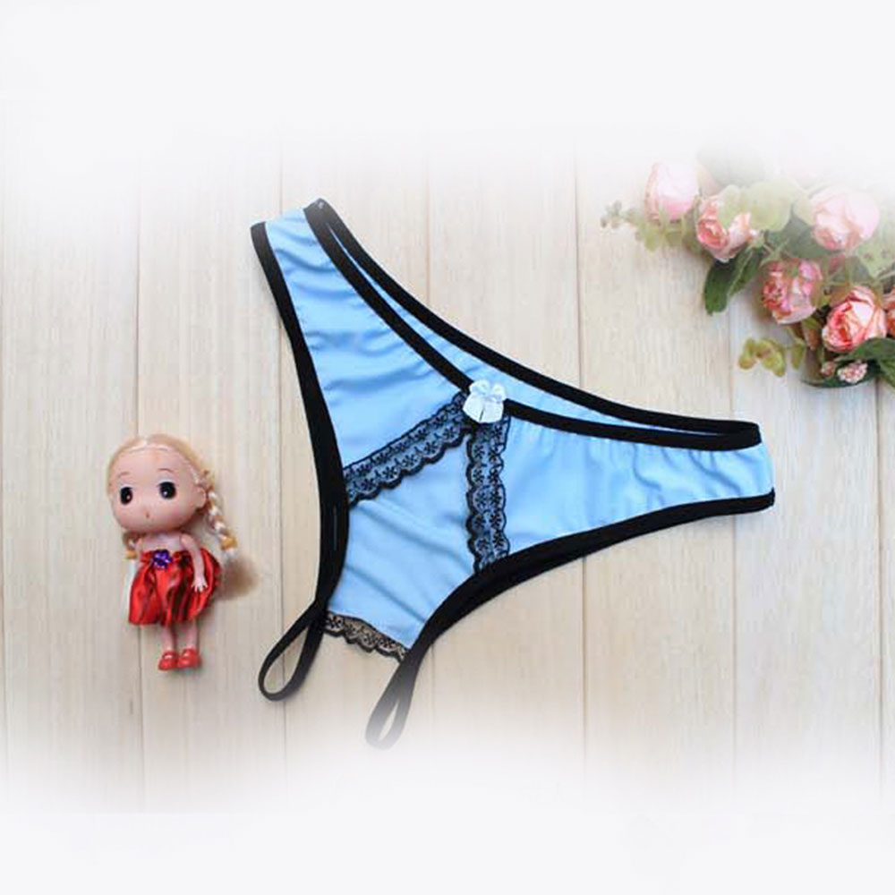 网将  女式开裆透明内裤(蓝色)