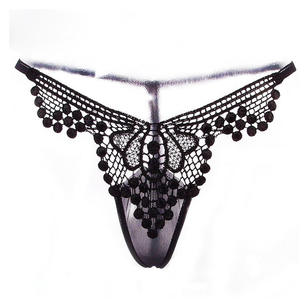 铃兰花亭 可爱情趣丁字裤1306(黑色)