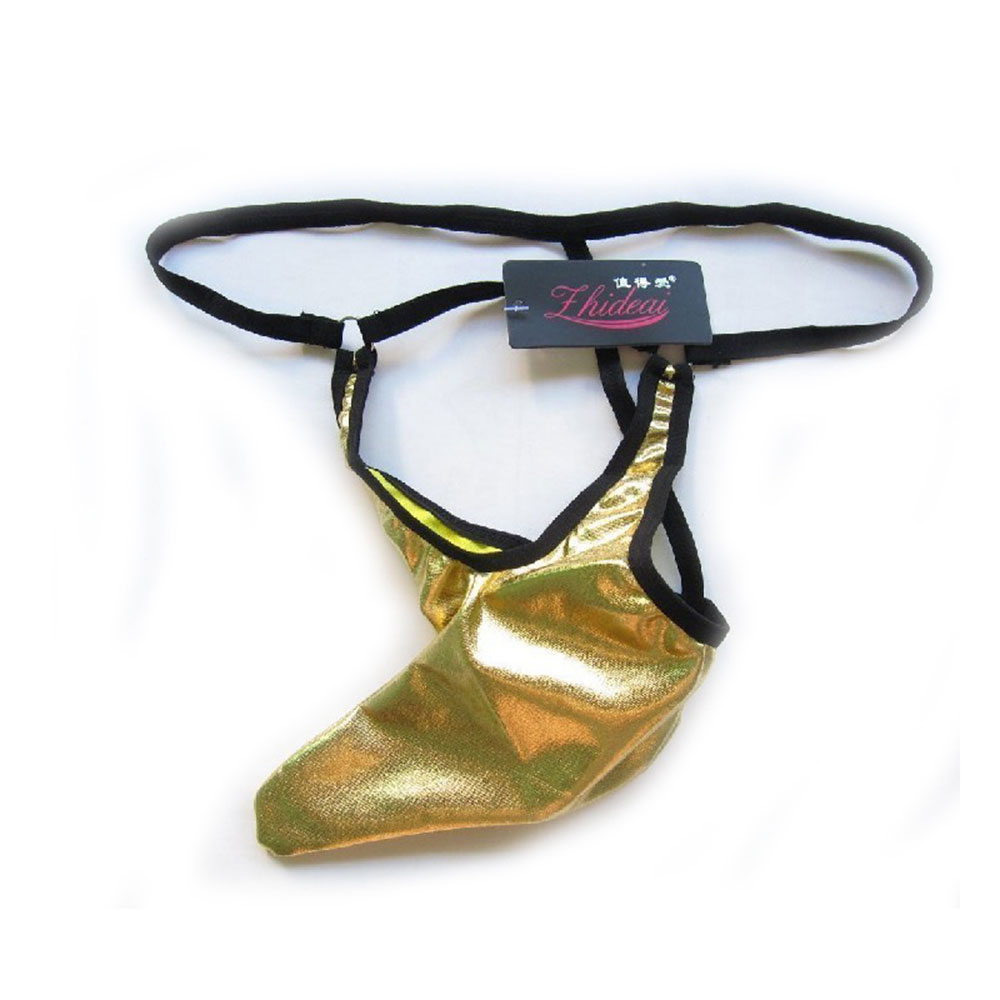 私尚 极度调情 超性感男士情趣内裤(金色)