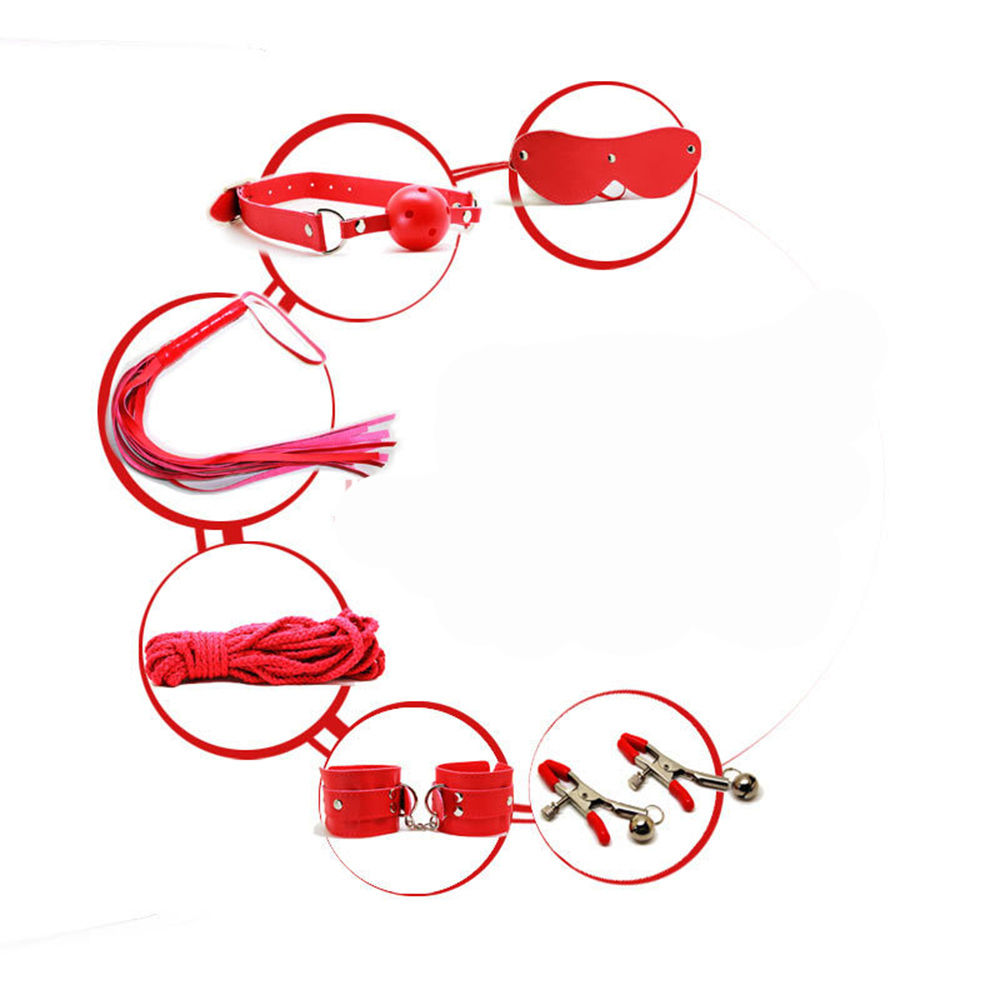 骇客 sm情趣用品 成人性用品 夫妻用品(红色 六件套)