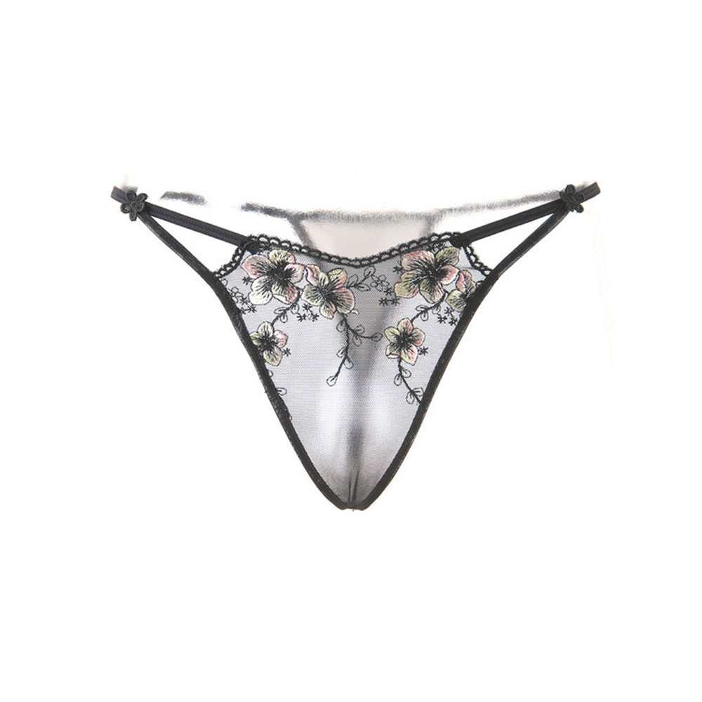 lure loli 情趣内裤 开档性感无痕丁字裤(652 黑色)