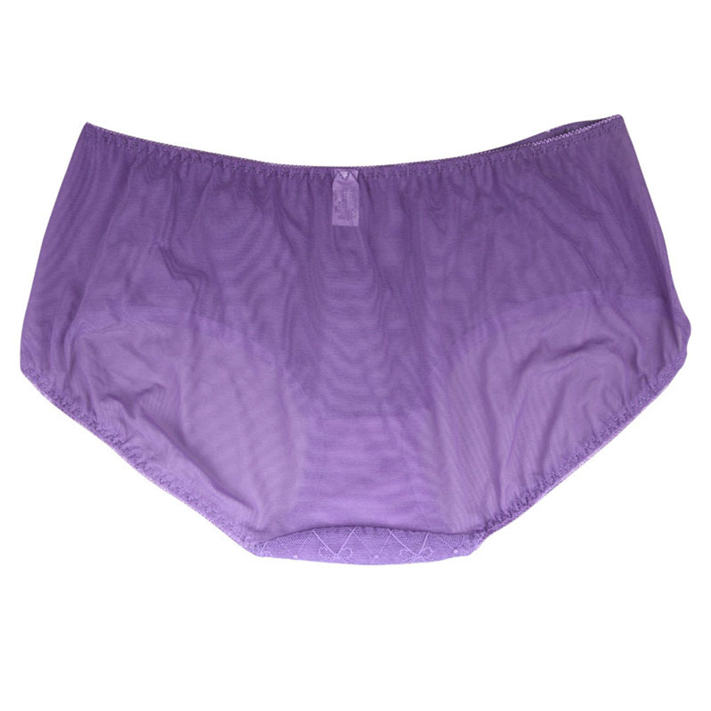 浪莎 情趣内裤 小平角蕾丝三角裤(浅紫色)