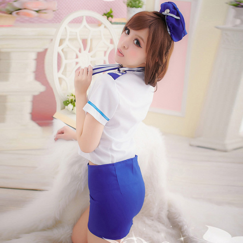 瑟诗芭比 情趣内衣 制服诱惑 性感分体空姐服