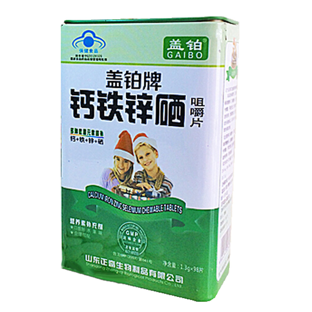 盖铂牌钙铁锌硒咀嚼片可补充多种矿物质. 1