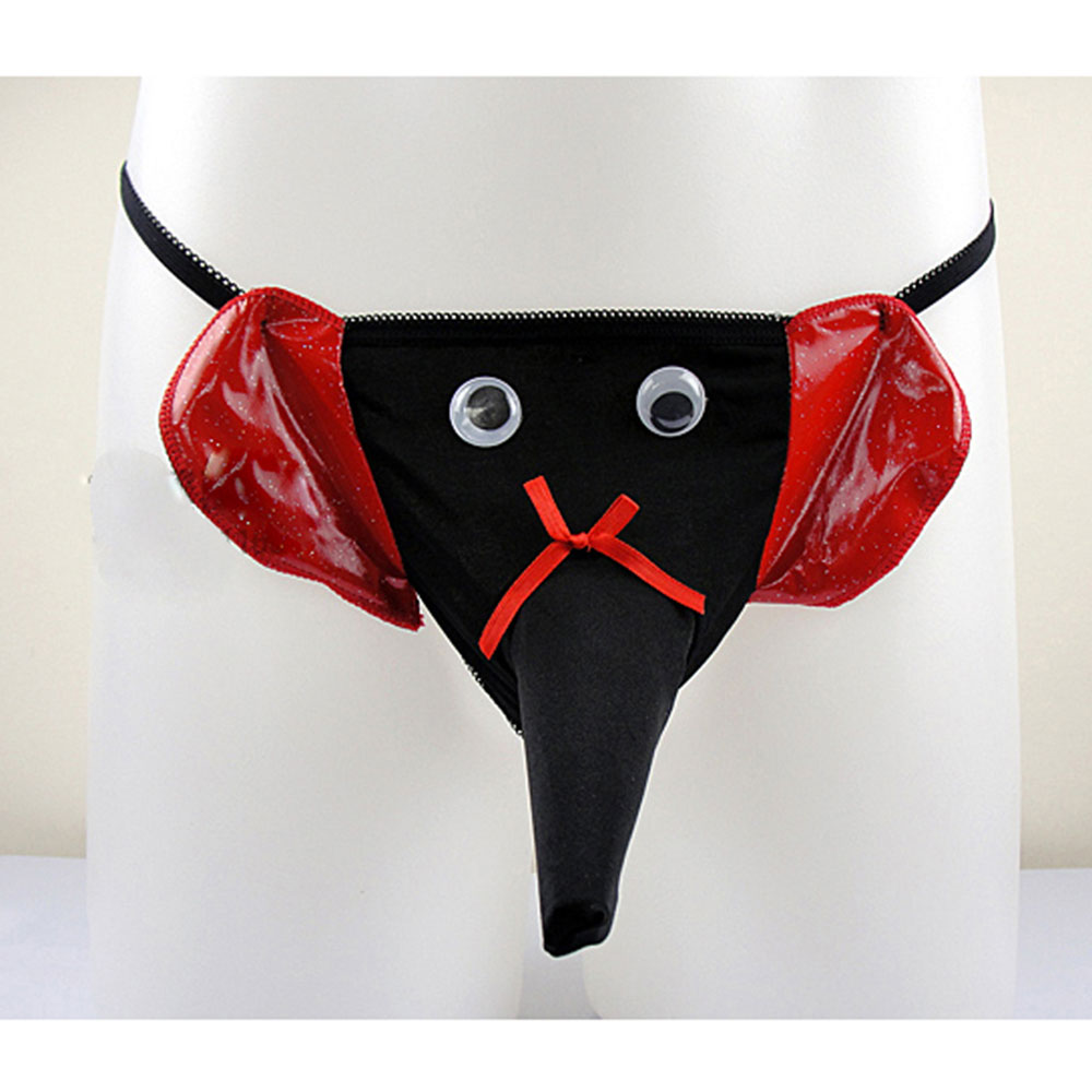 飘雪莲 诱惑露jj 男士大象情趣内裤 黑 红 l码