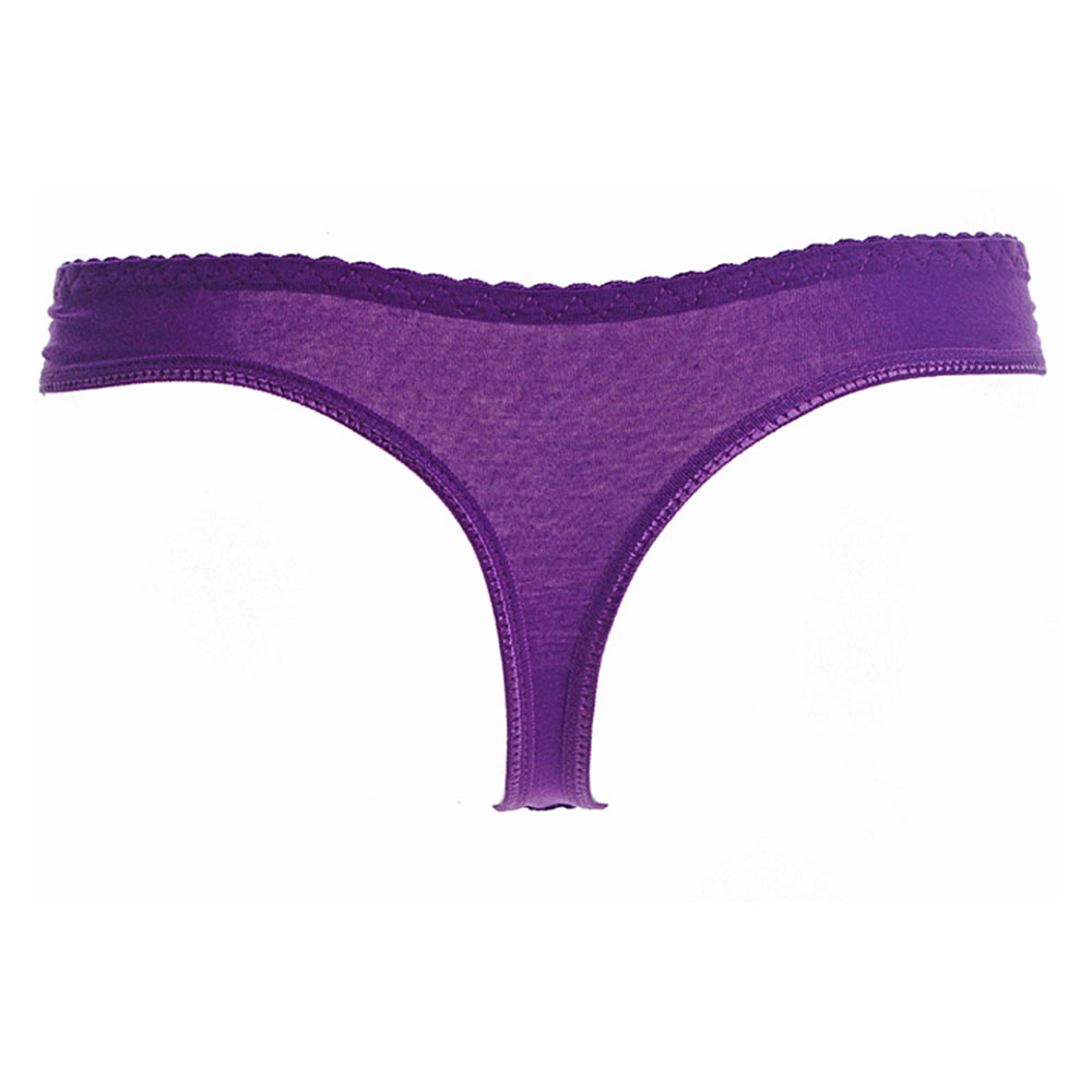 斓诗(lanshi) 低腰性感 舒适诱惑塑身蕾丝丁字裤112(紫色s码)
