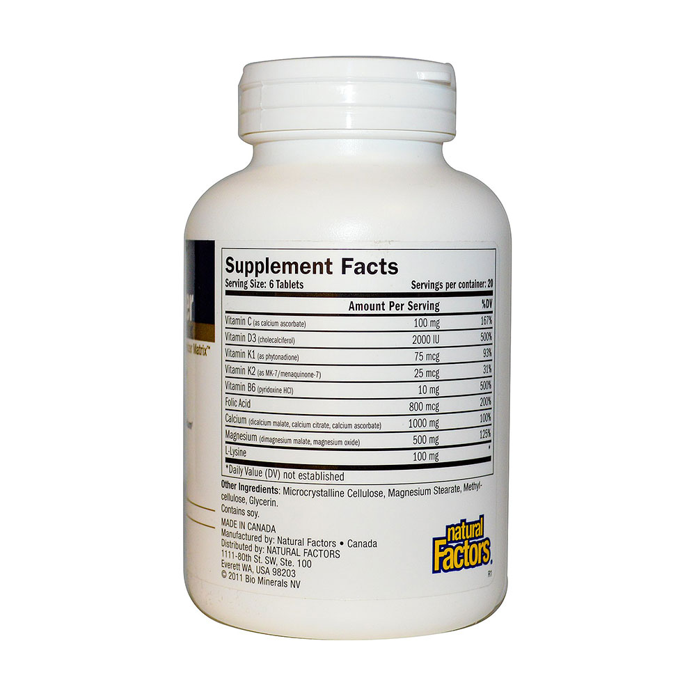 natural factors biosil bone mineralizer matrix