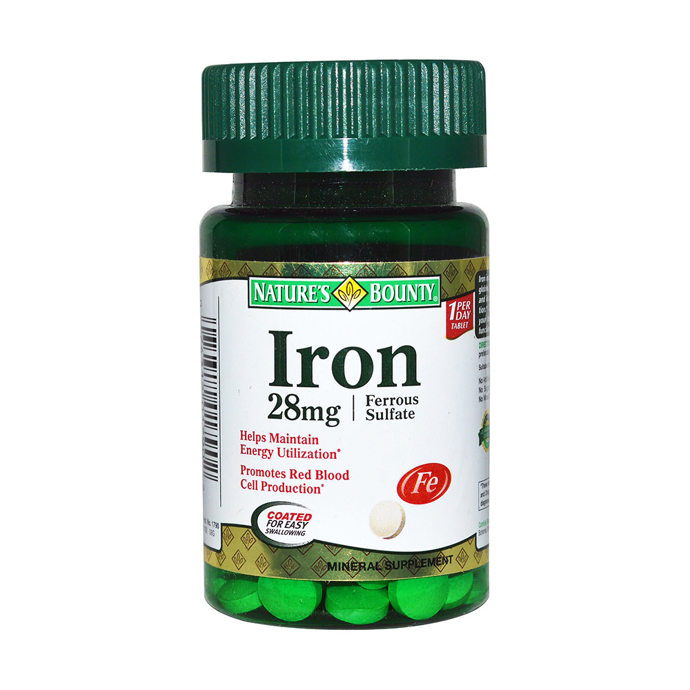 natures bounty iron ferrous sulfate(28毫克 90片)
