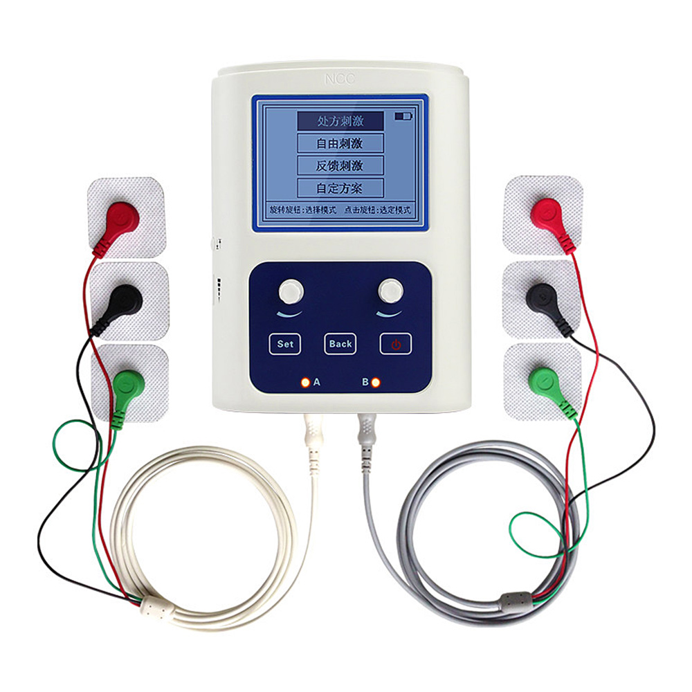 本产品通过神经肌肉电刺激，用于脑损伤造成的肢体运动功能障碍和排尿功能障碍的康复训练。 3