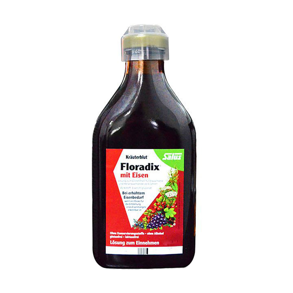 salus 莎露斯 floradix 德国铁元 草本营养液 红色版(500毫升)