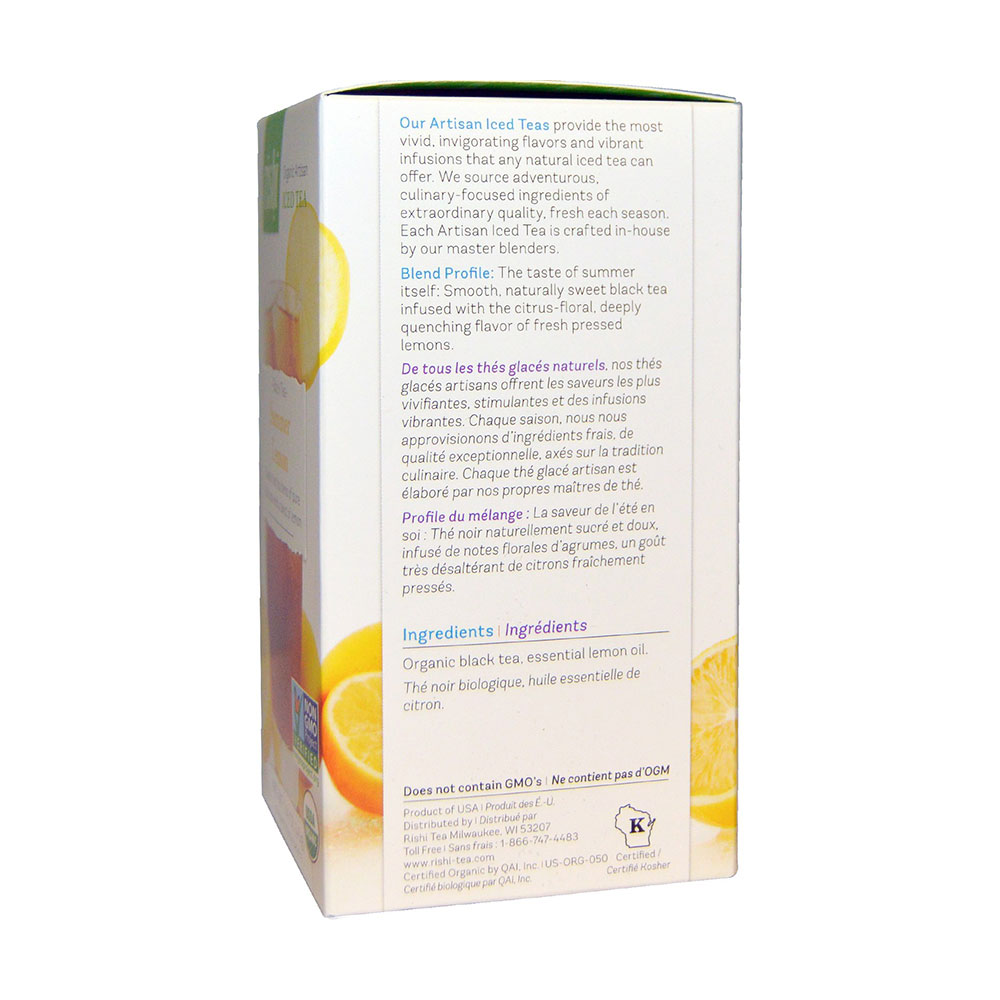 rishi tea iced tea summer lemon(120g)