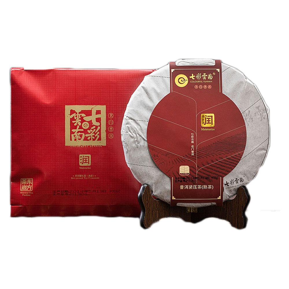 七彩云南 普洱茶 熟茶 润熟饼