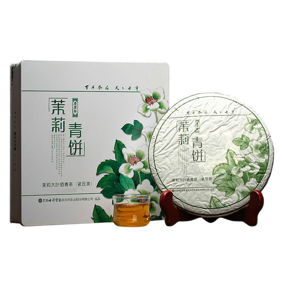 七彩云南 普洱生茶 茉莉青饼
