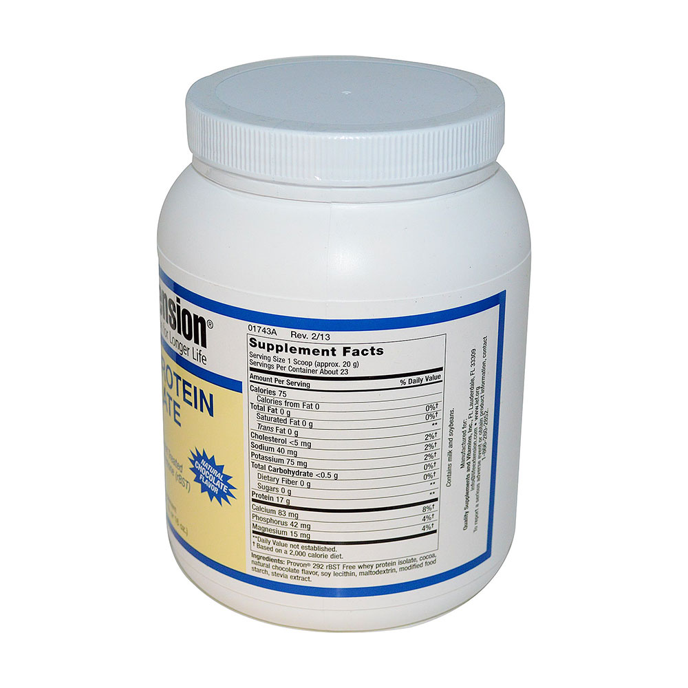 life extension whey protein isolate(天然巧克力风味 654克)