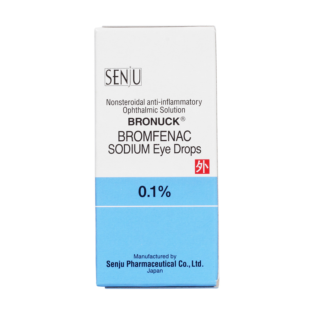 溴芬酸钠滴眼液(普罗纳克)适用于外眼部和前眼部的炎症性疾病的对症