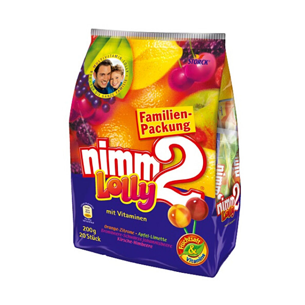 storck nimm2 维生素水果棒棒糖20支200g