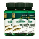 绿森林 鳕鱼肝油 含 DHA EPA 藻油牛磺酸500mg/粒*100粒*3瓶