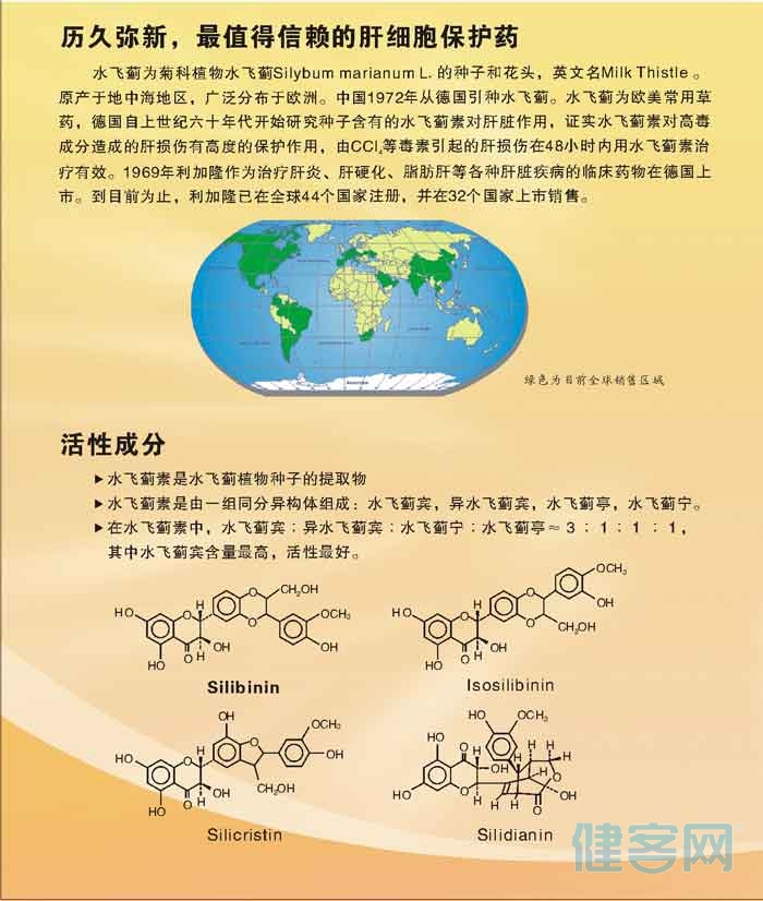 水飞蓟素胶囊(利加隆)(水飞蓟素胶囊)_说明书_作用_效果_价格_方舟健
