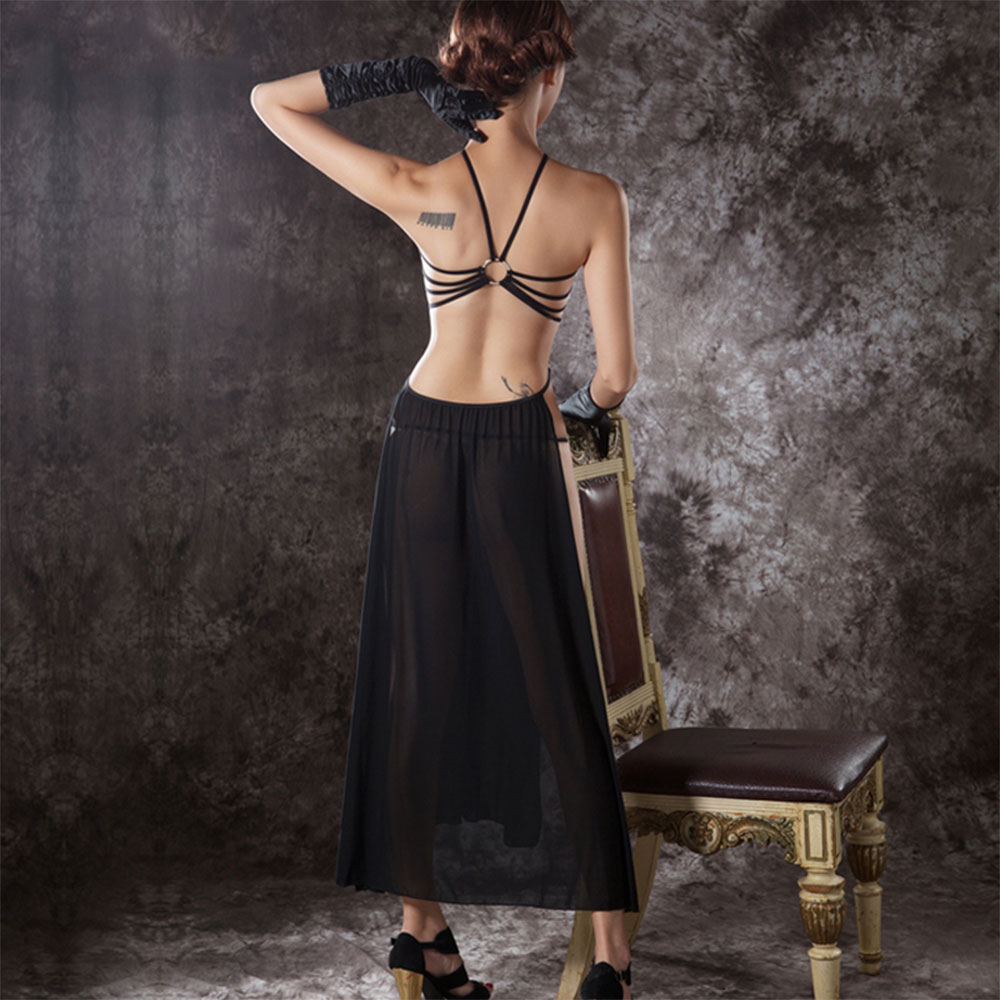 史黛丝 性感诱惑 透明开档连体衣11020(黑色M码)